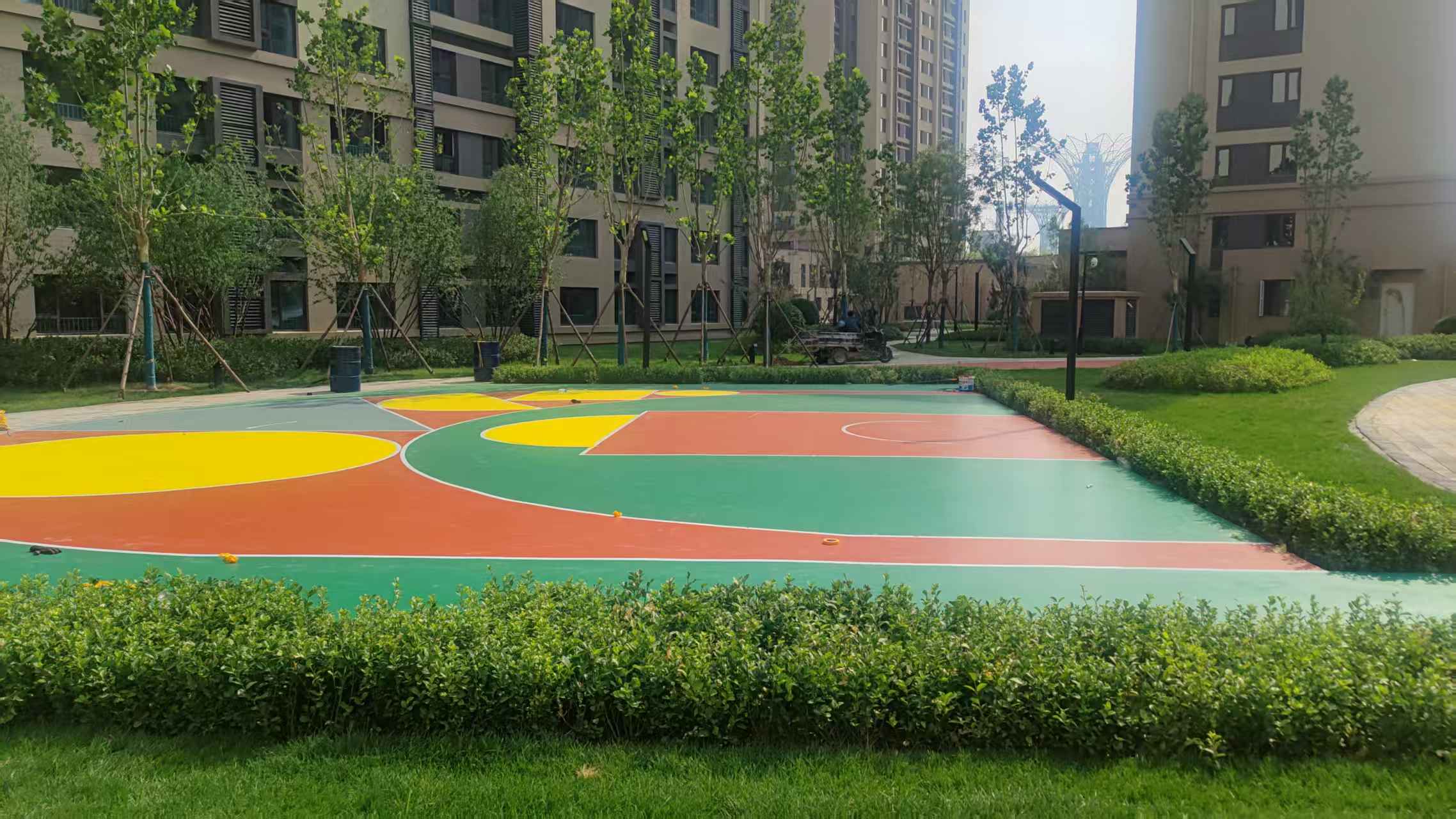 邢台市硅PU材料塑胶地坪 - 价格